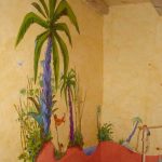 Peinture sur les murs d'une chambre d'enfant (les dunes étaient préexistantes )